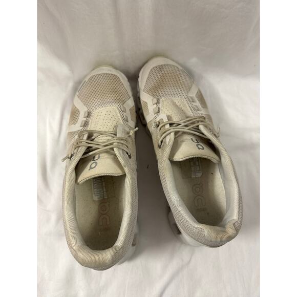 On Cloud 6 White Gray Lace Sneakers Sz 6/EU37 (as is) GS - Picture 5 of 8